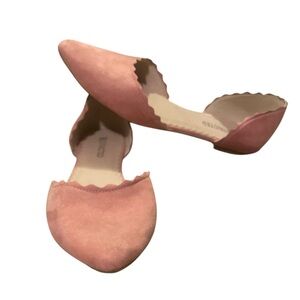 Restricted Pink Scalloped Flats